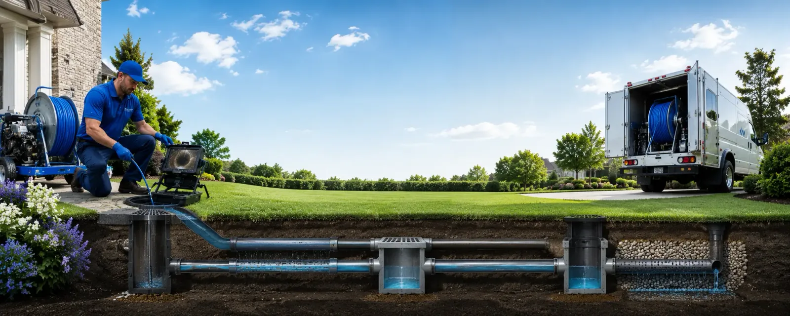 Outdoor drain cleaning information for Clover, VA